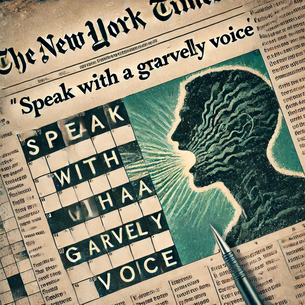 speak with a gravelly voice nyt