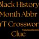 Black History Month Abbr NYT